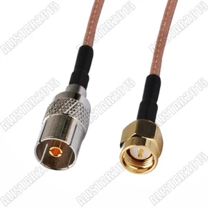 10x IEC DVB-T TV PAL female jack to SMA male plug RG316 15cm Antenna Coax Cable - Picture 1 of 3