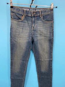 Childrens Place Jeans Boys Size 12 28x28 Straight Leg Dark Wash Denim Stretch - Picture 1 of 11