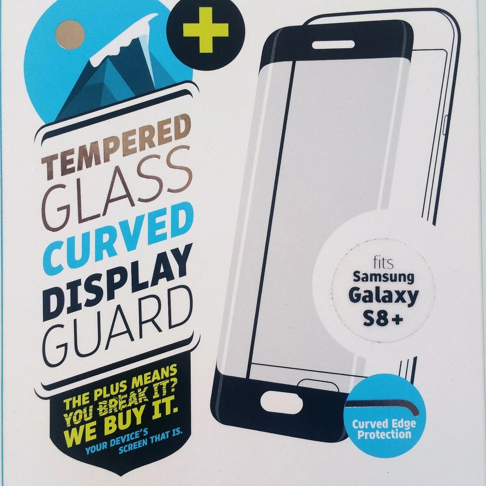 Защита гаджета закаленное стекло изогнутый протектор экрана Samsung Galaxy S8 + черный новый! - Изображение 1 из 4