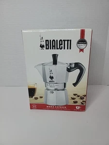 Bialetti Moka Express Cafetera Estufa 6 Tazas - Plateada - Nueva - Imagen 1 de 7