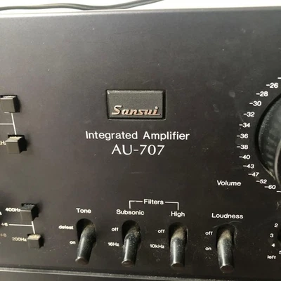 SANSUI AU-707 DC Integrated Amplifier Black Used Maintained Tested Japan - Image 1 of 4