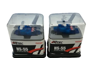 Hitec HS-55 Economy Feather Sub Micro Servo HS55/55 Lot of 2 NEW/Sealed Free S&H - Picture 1 of 3