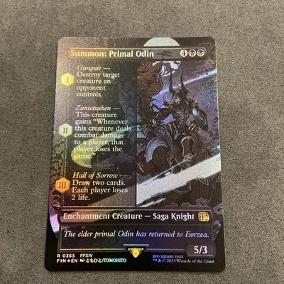 MTG Summon: Primal Odin (Borderless Foil) Final Fantasy #0365 NM/M FIN - Image 1 of 4