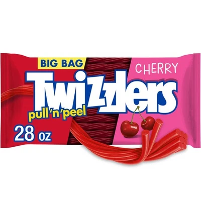PULL 'N' PEEL Cherry Flavored Licorice Style, Chewy Candy Big Bag, 28 oz - Image 1 of 4