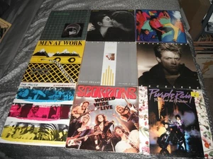 lot of 9 rock album covers ONLY no vinyl 1980s prince scorpions police - Picture 1 of 7