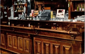 OLD TIME BAR at Central City interior view Postcard - Picture 1 of 2