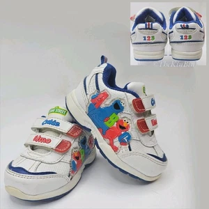 RARO! Zapatillas deportivas Sesame Street Elmo Cookie Monster ABC 123 talla 3 Y2K - Imagen 1 de 23