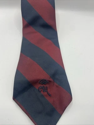 Corbata Cuello Condesa Mara De Colección Años 50 Mafia Boss Azul Rojo Rayas Granate 55"x 3.5" leer Foto 1 de 4