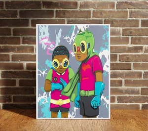 Hebru Brantley Them Both Canvas Wrap Wall Decor PosterWall Art Prin/t// - Picture 1 of 10