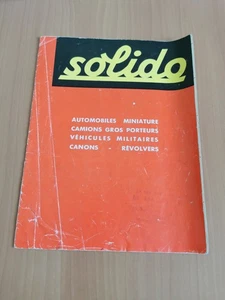 SOLIDO CATALOGUE 1964 AUTOMOBILES CAMIONS VÉHICULES MILITAIRES CANONS REVOLVERS - Imagen 1 de 6