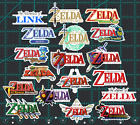 Pack de 18 autocollants logo de jeu Zelda - blanc, clair ou holographique - lien BOTW TOTK