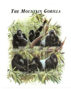 Guyana - 1998 - Mountain Gorilla - Sheet Of 6 - MNH - Picture 1 of 1