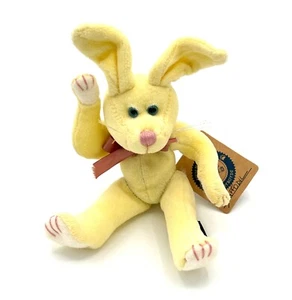 Peluche Boyds Bears Narciso Conejo Conejo Peluche Amarillo Etiqueta Articulada 1997 - Imagen 1 de 11
