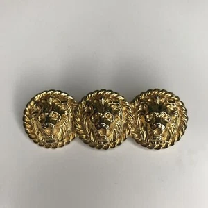 Broche broche de joyería vintage disfraz de barra de cabeza de león inspirado en los años 80 - Imagen 1 de 6