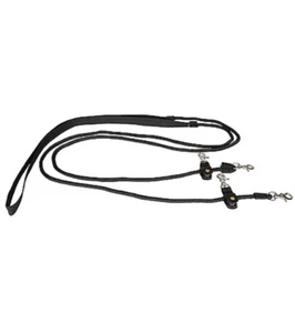 8' foot black NYLON DRAW REINS w/ trigger snaps 1" hand hold For horse training - Picture 1 of 1
