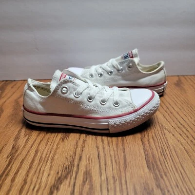 Converse 3J256 Youth Girls White Chuck Taylor All Star Sneakers Size 12 Low Top - Image 1 of 4