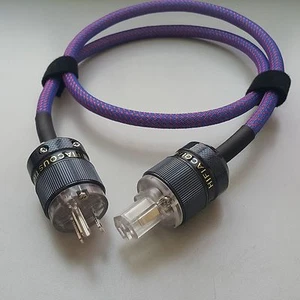 1x Solid occ copper Silver us Power Cable cord Rhodium Plug connector  - Picture 1 of 3