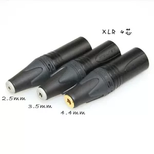 Neutrik Konverter Adapter 3,5 mm 2,5 mm m 4,4 mm symmetrische Buchse auf 4-polig XLR Stecker - Bild 1 von 5