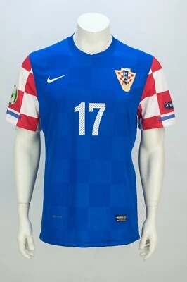 Nike Croatia Soccer Team 2010-2012 Away Match Worn #17 Jersey Shirt Size L - Image 1 of 4