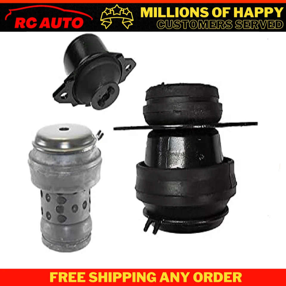 Fits 1993-1998 Volkswagen Jetta 2.0L AUTO Engine Motor&Transmission Mount 3pc | - Image 1 of 1