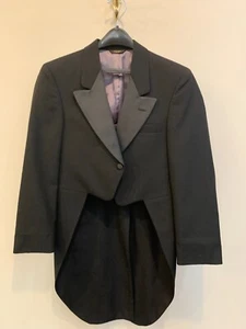 Black Full Dress Tail Coats - Lot of 7 - All have minor damage (small holes) - Picture 1 of 5