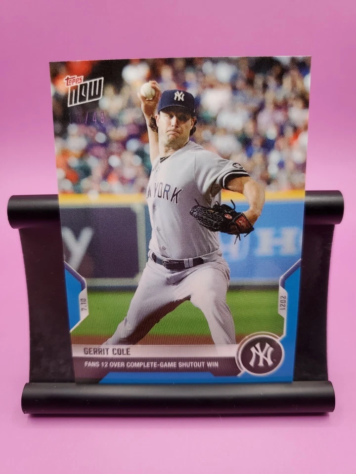 2021 Topps Now - Blue #487 Gerrit Cole /49 Yankees  - Image 1 of 2