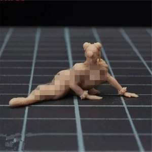 Resin 1/64 Unpaint Girl Lies Down Anime Girl Miniature Figures Model Toys DIY - Picture 1 of 3