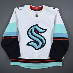 Adidas MiC Seattle Kraken Team Issue maglia bianca autentica - scegli taglia - Foto 1 di 20