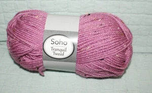 Soho Tranquil Tweed Yarn Orchid Knit Crochet Craft Weight 4 New Fast Shipping - Picture 1 of 3