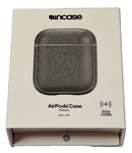 INCASE AirPods Case Metallic 1st 2nd Generation Grey in Colour - New in Box - Picture 1 of 10