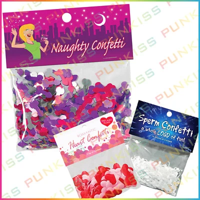 KHEPER GAMES Bachelorette Party Favor Penis Heart Shaped Confetti💋Fun Friends Game Gag Gift