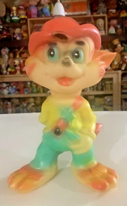 VINTAGE RUBBER TOY LUPETTO LI'L BAD WOLF DISNEY no ledra ledraplastic squeeze - Picture 1 of 7