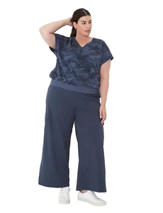 Calvin Klein Performance Women's Blue High Rise Stretch Cargo Pants Size X-Large - Picture 1 of 7