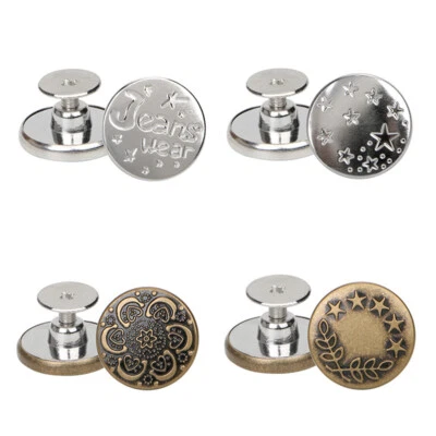 Hammer Waist  Buttons For Repair Brass Buttons Replacement Stud  Denim  On Jeans - Image 1 of 4