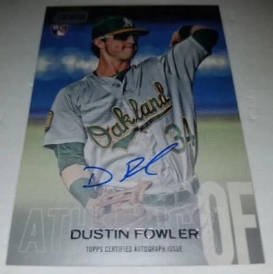 2018 TOPPS STADIUM CLUB DUSTIN FOWLER RC AUTO ROOKIE CARD SHORT PRINT SCA-DF - Image 1 of 2