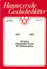 Hamann, 150 J. Historischer Verein Niedersachsen, Hannoversche Geschichtsblätter