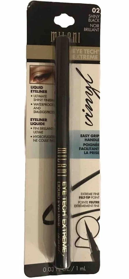 Milani Eye Tech Extreme Vinyl Liquid Eyeliner ~ 02 Shiny Black - Image 1 of 1