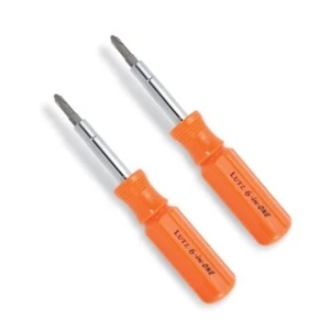 Lutz 6-in-One Pocket Size Orange Screwdriver, 26030 (Pack of 2) - Picture 1 of 1