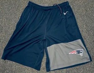 Nike Onfield New England Patriots Mens Large Athletic Shorts Blue NFL Football - Picture 1 of 5