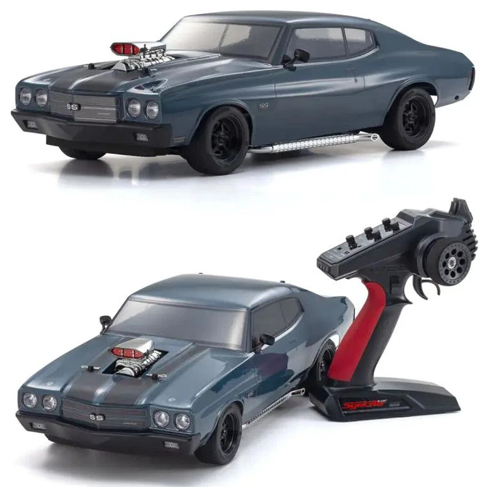 Kyosho 34494T1 1/10 EP 4WD FAZER Mk2 FZ02L VE 1970 Chevy Chevelle VE Dark Blue - Image 1 of 4