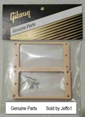 GIBSON® HISTORIC SPEC CREAM PICKUP RINGS "REAL"  LES PAUL REISSUE R8 V R9 CREME - Image 1 of 4