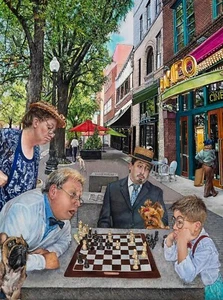 Jigsaw Puzzle The Chess Match 1000 Piece by SunsOut Eco Friendly - Picture 1 of 3