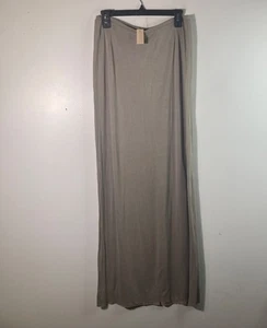 Chan Luu Damen-Maxirock hellbraun Viskose L neu mit Etikett Pull-On Bleistift-Stil roher Saum - Bild 1 von 10