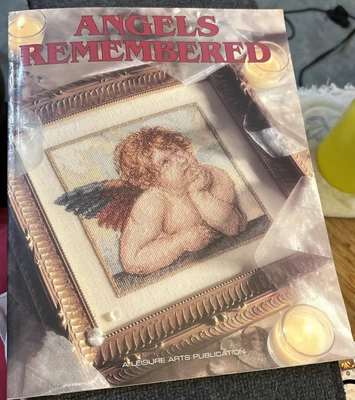 Vtg Rare Leisure Arts ANGELS REMEMBERED Cross St 1996 Bk - Image 1 of 4