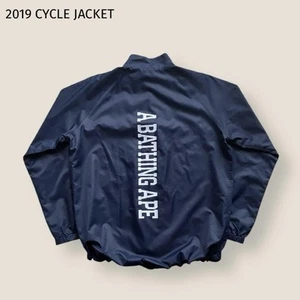 A Bathing Ape Nylon Cycle Jacket L Navy Men's Outerwear Excellent Condition - Picture 1 of 11