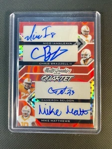 Tennessee Vols Autos: Nico, Brazzell, Seldon, Matthews. ‘24 Leaf Eclectic #d /9 - Picture 1 of 4