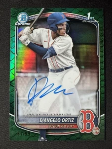 2025 Bowman - Prospettiva Cromata Autografi D'Angelo Ortiz #CPA-DO Rettiliano Verde! - Foto 1 di 2