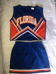 Little King 2-teiliges Florida Alligatoren Cheerleader Outfit Mädchen Größe 8 Hergestellt in den USA - Bild 1 von 11