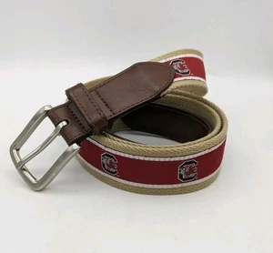 USC University of South Carolina Gamecocks Gürtel Größe 47" Leder Canvas - Bild 1 von 4