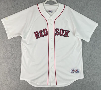 Camiseta cosida de colección Majestic Boston Red Sox para hombre 52 2XL blanca MLB ver Foto 1 de 4